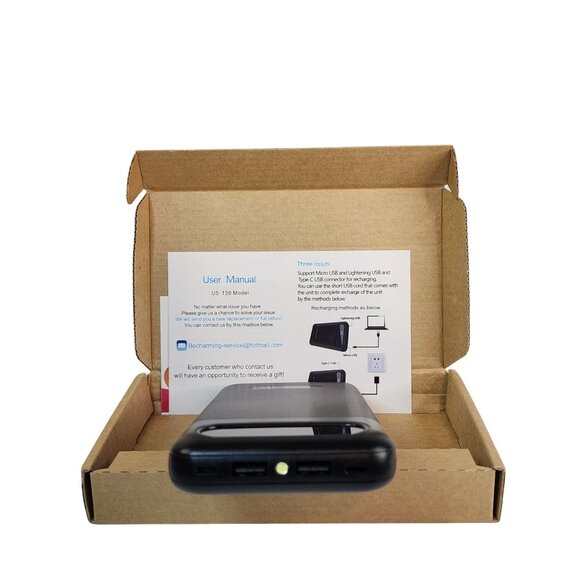 Portable Charger Power Bank 24000mAh LCD Screen, 3 Inputs 2 Outputs - Picture 3 of 3